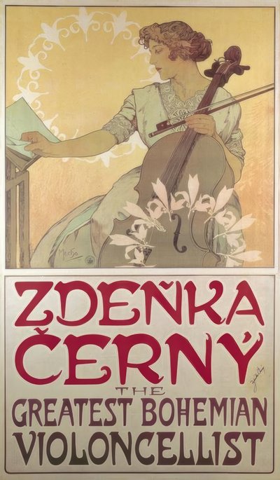 Zdenka Cerny av Alphonse Mucha