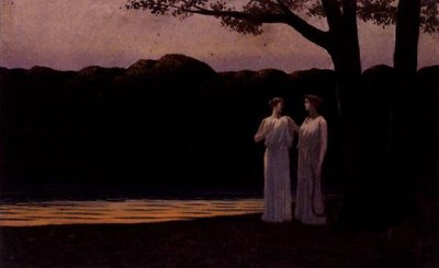 Muser på bredden om kvelden av Alphonse Osbert