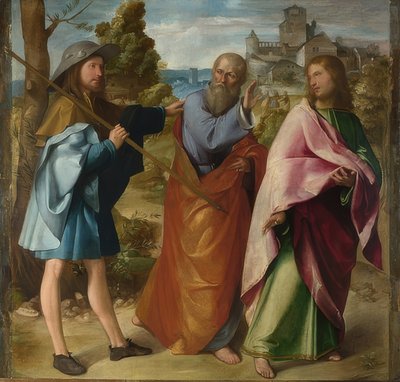 Veien til Emmaus. Rundt 1516-17 av Altobello Melone
