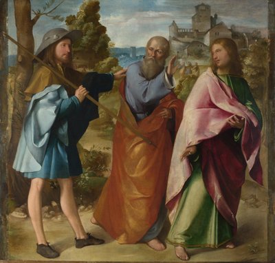 Veien til Emmaus, ca. 1516 av Altobello Melone
