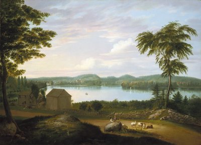 Utsikt over Springfield ved Connecticut River, 1819 av Alvan Fisher