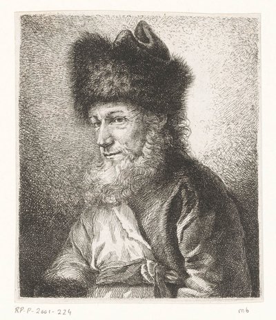 Portrett av Michel Hirsch, rabbiner i Potsdam av Amalie Baader