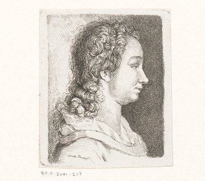 Portrett av kona til kunstneren Georg Friedrich Schmidt av Amalie Baader
