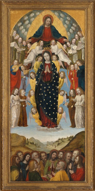 Jomfruens antagelse. av Ambrogio Bergognone