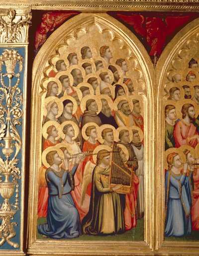 Engler fra Coronation of the Virgin Polyptych (midtre venstre panel) (se også 66540-66551) av Ambrogio Bondone Giotto