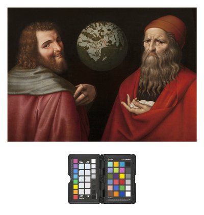 Heraklit og Demokrit av Ambrogio Giovanni Figino
