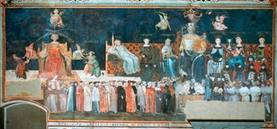Allegory of the Good Government, 1338-1340 av Ambrogio Lorenzetti