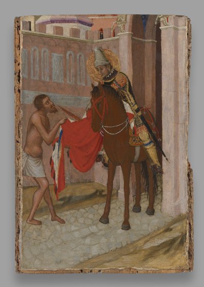 Saint Martin av Tours deler kappen sin med en tigger av Ambrogio Lorenzetti