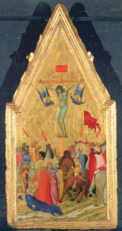 The Crucifixion, ca. 1348-49 (tempera og bladgull på panel) av Ambrogio Lorenzetti