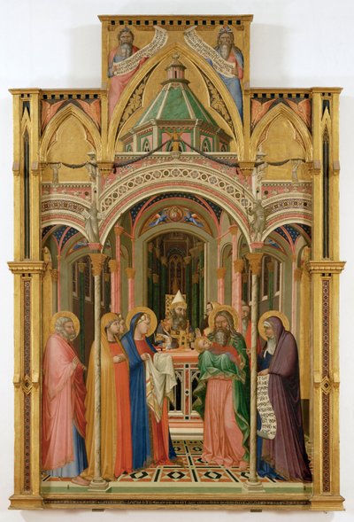 Presentasjonen i tempelet (tempera på tre) av Ambrogio Lorenzetti