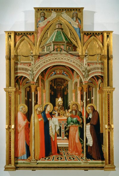 Presentasjonen i tempelet (tempera på tre) av Ambrogio Lorenzetti