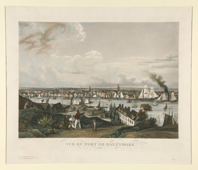 Utsikt over havnen i Baltimore av Ambroise-Louis Garneray