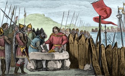 Karl III den tjukke (839-88) betaler ned for vikinginntrengerne i 886 - Charles III 3 le Gros (839-888) keiser av Vesten (881-887) og regent av Frankrike (884-887) slo leir under Paris