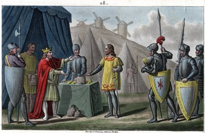 Charles, det karolingiske dynastiet, regjerte fra 884 til 887. Han våget ikke å angripe normannerne som beleiret Paris, og kjøpte Fred fra dem. Charles-le-Gros er ikke inkludert i den numeriske rekkefølgen av konger, han regnes som regent eller usurpator.  av Ambroise Tardieu