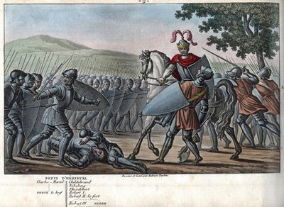 Eudes (Odon) (860 - 898), det karolingiske dynastiet, ledet slaget mot normannerne og forsvarte Paris (885 - 887) seirende - Designet og gravert av Ambroise Tardieu i 1825. av Ambroise Tardieu