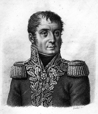 General Mouton - Duvernet (Régis Barthélemy, Baron Mouton-Duvernet) General français (1769 to 1816). in “Portraits des généraux français en suite les victoires et conêtes des français””. Engraved by Ambroise Tardieu in 1818. Stella Collection. av Ambroise Tardieu