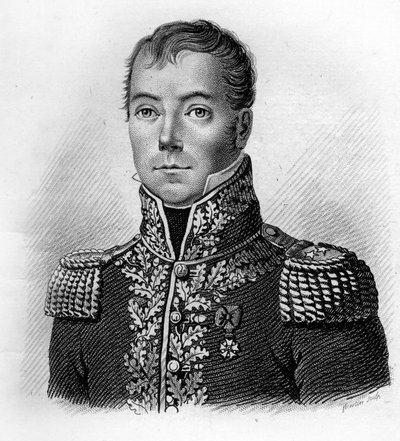 General Jean Pierre BECHE. 1770-1814.i ""Portretter av franske generaler"". Gravert av Ambroise Tardieu i 1818. Stella Collection av Ambroise Tardieu