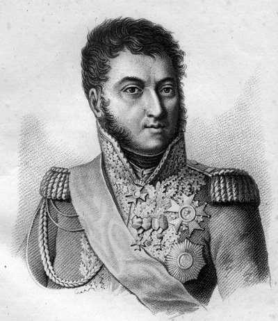 Marskalk Suchet. Louis Gabriel (Louis-Gabriel) Suchet (1770-1826), hertug av Albufera Maréchal av Frankrike. i "Portretter av de franske generalene etter franskmennenes seire og erobringer"". Gravert av Ambroise Tardieu i 1818. Stella Collection. av Ambroise Tardieu