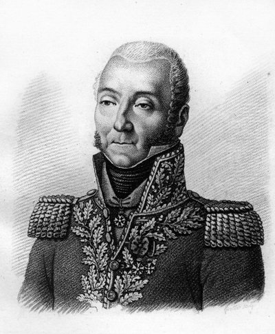 Portrett av general Jérôme Soules 1760-183.- i "Portretter av franske generaler etter franskmennenes seire og erobringer"". Gravert av Ambroise Tardieu i 1818. Stella Collection. av Ambroise Tardieu