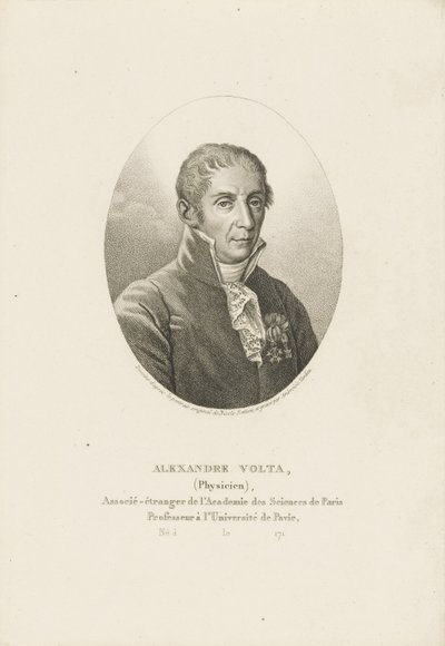 Portrett av Alessandro Volta 1745-1827, ca 1820. av Ambroise Tardieu
