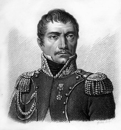 Portrett av general Philippe Auguste Eugène Merlin de DOUAI 1754-1838.- i «Portretter av franske generaler etter franskmennenes seire og kamper»». Gravert av Ambroise Tardieu i 1818. Stella Collection. av Ambroise Tardieu