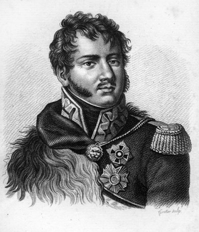 Prince Joseph (Jozef) Antoni Poniatowski (1763-1813), Polish officer, marshal of empire.In “” Portraits of the French generals following the victories and conquests of the French””. Engraved by Ambroise Tardieu in 1818. Stella Collection. av Ambroise Tardieu