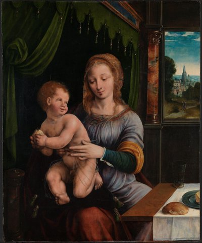 Madonna og barn av Ambrosius (attr. to) Benson