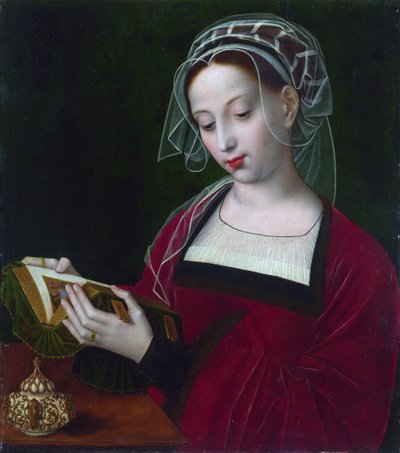""Mary Magdalene lesing"" Maleri av Ambrosius Benson (1495-1550) rundt 1525 London National Gallery av Ambrosius Benson