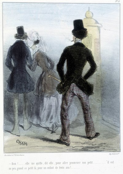 Karikatur - i "" Madeleines"" av Cham, v.1870-1880 av Amédée de Noé