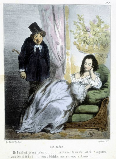 En scene - i "" Madeleines"" av Cham, ca. 1870-1880 av Amédée de Noé