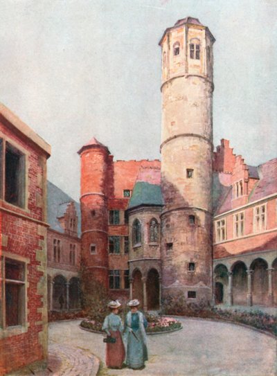Den bakre sigden (Achter Sikkel), Ghent (fargelitografi) av Amedee (after) Forestier
