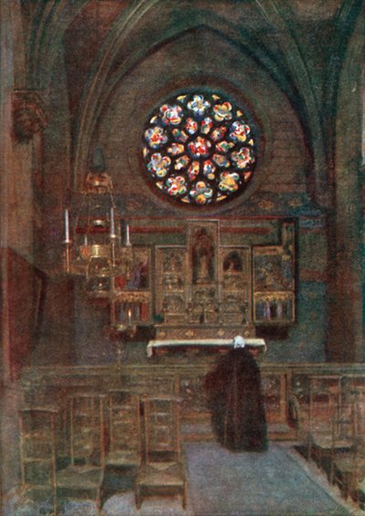 St. Josefs katedralkapell, Antwerpen (fargelitografi) av Amedee (after) Forestier