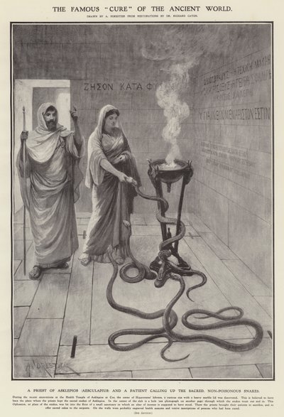 Den berømte "kuren" fra den antikke verden (litho) av Amedee (after) Forestier