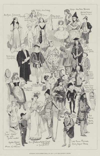 Juvenile Fancy-Dress Ball, 5. januar, på Mansion House av Amedee Forestier