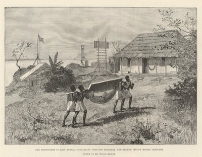 Portugiserne i Øst-Afrika, Signaling Post for Steamers og Senhor Pintos hus, Chilvane av Amedee Forestier