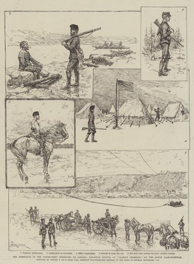 Opprøret i North West Territory of Canada, kanadisk milits ved Clark