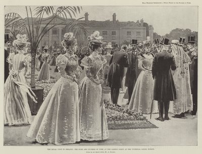 Det kongelige besøket til Irland, hertugen og hertuginnen av York på Garden Party på Viceregal Lodge, Dublin av Amedee Forestier