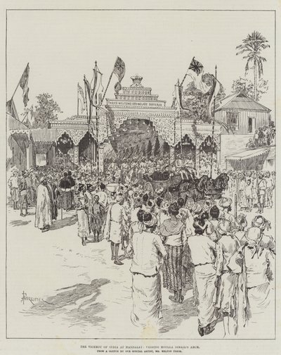 Visekongen av India ved Mandalay, passerer Moolla Ismails bue av Amedee Forestier