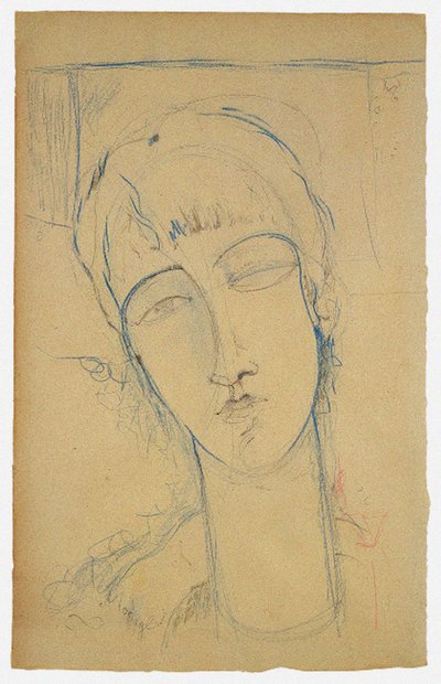 Anna Akhmatova Portrett av en rød kvinne, 1915 av Amedeo Modigliani