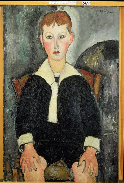 Gutt i sjømannsdress av Amedeo Modigliani