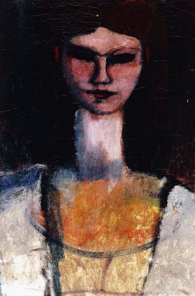 Byste av en ung kvinne; Byste av en ung kvinne, ca. 1910-11 av Amedeo Modigliani