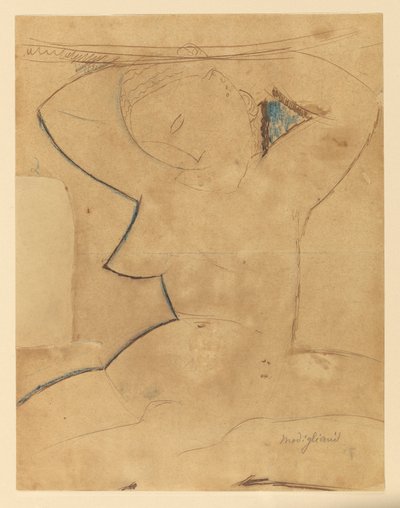Caryatide au Sein Pointu (Caryatid med spisse bryster) av Amedeo Modigliani