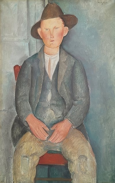 Den lille bonden. Rundt 1918 av Amedeo Modigliani