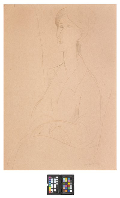 Hanks Zborowska med hendene på fanget av Amedeo Modigliani