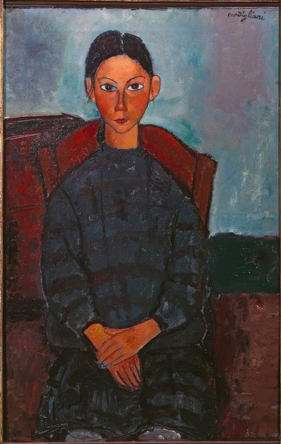 Jenta i det svarte forkleet av Amedeo Modigliani
