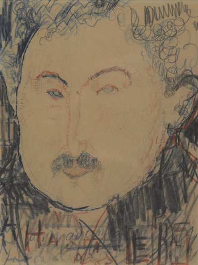 Portrett av Adolphe Basler, ca. 1916 (conté fargestift) av Amedeo Modigliani