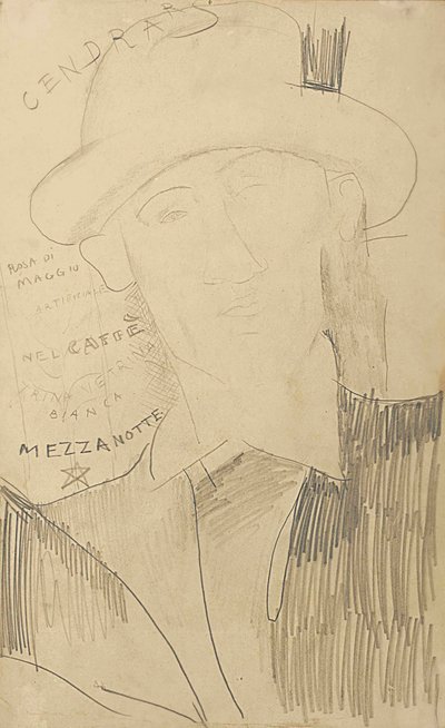 Portrett av Blaise Cendrars, ca. 1916-18 av Amedeo Modigliani