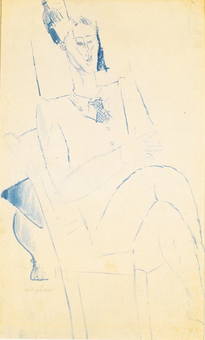 Portrett av Jean Cocteau, ca. 1916 av Amedeo Modigliani