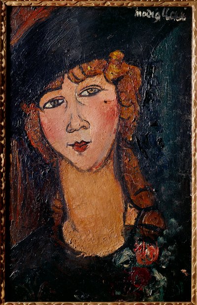 Portrett av Lolotte-maleri av Amedeo Modigliani (1884-1920) 1917 Søn. 0,35x0,55 m Paris, musee national d