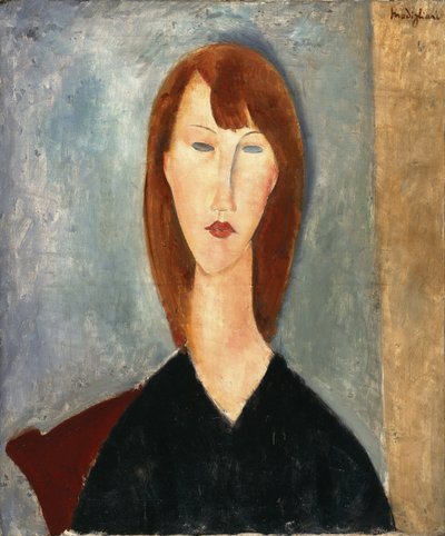 Portrett av en ukjent modell (olje på lerret) av Amedeo Modigliani